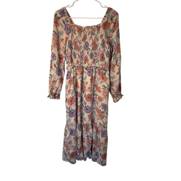 Hayden Dresses & Skirts - Hayden Women's Floral Midi Dress Long Sleeve Multicolor Size S